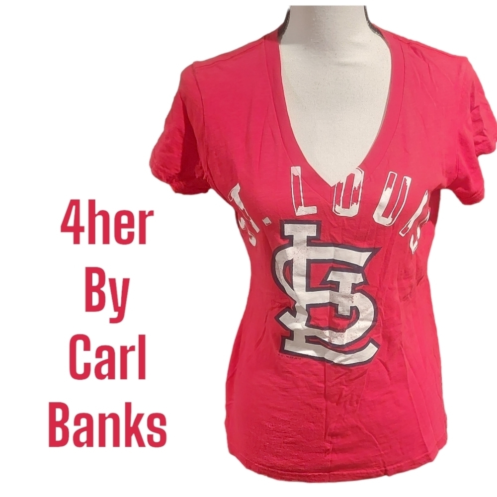 4her by Carl Banks Cardinals tee red womens size large